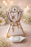 podziękowanie dla gości Zestaw Komunijny: Kielich, Różaniec i Pyszna Krówka