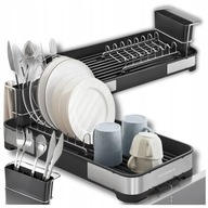 Suszarka do naczyń ociekacz stojak na naczynia stojąca metalowa nierdzewna