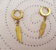 KOLCZYKI BOHO PIÓRA PIÓRKA PIÓRKAMI TĘCZA TĘCZOWE WISZĄCE DŁUGIE FREEDOM