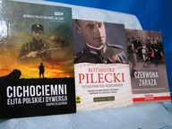 ŚLEDZIŃSKI CICHOCIEMNI CYRA PILECKI KALIŃSKI CZERWONA ZARAZA bdb- 3 książki