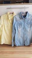 2 koszule !!! BERSHKA KOSZULA JEANSOWA _____+ pastelowa RESERVED________ 38
