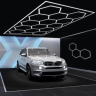 Lampa LED Garaż Warsztat 484x243cm Plaster Miodu Oświetlenie Sufitowe Biuro