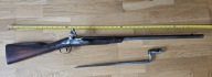 Karabin skałkowy Francja 1777 z bagnetem Bagnet tulejowy ORYGINAŁ