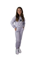 Dres , komplet welurowy dla dziewczynki kolor silver gray roz. 164 Polska
