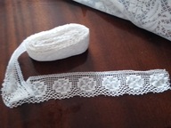 Bawełniana wstawka z PRL - długość ok. 800cm , szerokość 7cm !!