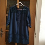 SUKIENKA TUNIKA ASOS (L) GRANAT KORONKA BAW