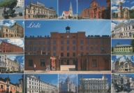 Pocztówka współczesna Łódź mozaika 17 obrazów Nr-6144