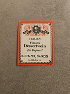 etykieta przedwojennego wina St. Raphael firmy R. Denzer z Gdańska 3