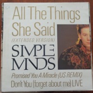 SIMPLE MINDS ALL THE THINGS SHE SAID -XL6855