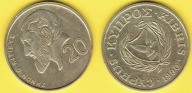 Cypr 20 Cents 1990 r.