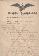 Pruski List Hipoteczny Petersdorf von Welczek Gleiwitz Gliwice 1934