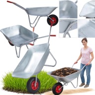 TACZKA OGRODOWA BUDOWLANA MOCNA 120L OCYNKOWANA DUŻA WÓZEK OGRODOWY UNIWERS