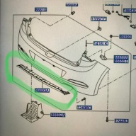 NAKŁADKA DOLNA ZDERZAKA TYŁ HYUNDAI i20 86695-C8000