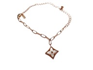 Bransoletka Złota Biała Masa Perłowa Ręka Stopa Kwiatek Stal Chirurgiczna