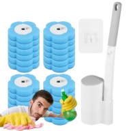 SZCZOTKA DO CZYSZCZENIA TOALET WC KIBLA ŁAZIENKOWEGO +18 WYMIENNYCH WKŁADÓW