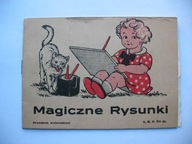 MAGICZNE RYSUNKI przedwojenna KALKOMANIA