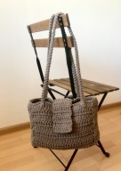 MAMAJASTUDIO Pojemna torebka na ramię,prostokątna damska torebka zapinana.