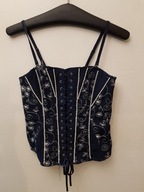 GORSET JEANSOWY BLUZKA R.M/L TOP GORSETOWA ORYGINALNY
