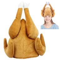 Zabawna CZAPKA Kurczak PIECZONY Pluszowa KOSTIUM na Głowę ŚMIESZNA Impreze