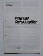 SONY - 1989 - Integrated Stereo Amplifier - TA-F310R / TA-F410R Instrukcja