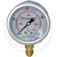 Manometr hydrauliczny dolny 1/4 63mm 0-400bar ciśnieniomierz