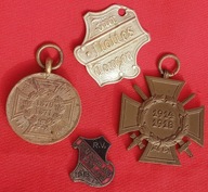 4 ORYGINALNE I-WOJENNE NIEMIECKIE ODZNACZENIA WOJSKOWE