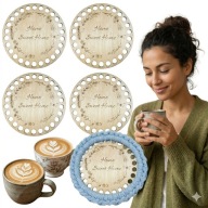 Baza pod podkładkę na kubek 10cm do szydełkowania sklejka 3mm grawer