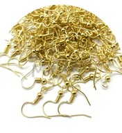 Bigle metalowe z kuleczką i sprężynką Złoty Gold