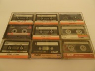 Kasety magnetofonowe 9 sztuk, BASF, Sony, TDK, 90 i 60 minut Zestaw II
