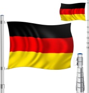 MASZ NA FLAGE TELESKOPOWY 6,3M + FLAGA NIEMIEC