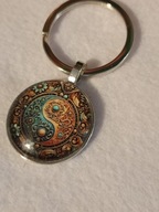Śliczny breloczek do kluczy z motywem mandali
