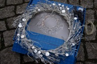 WIENIEC ŚWIĄTECZNY LED GLAMOUR pióra danish design 38cm. DEKORACJA STROIK