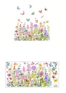 Naklejki na Okno Kwiatki| Ręcznie Malowane 60cm x 30cm| AS