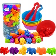 GRA DLA DZIECI ZWIERZATKA NAUKA KOLOROW LICZENIA ZABAWKA EDUKACYJNA