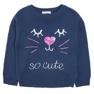 Cool Club, SUPER Sweter dziewczęcy kotek, 116 cm