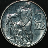 5 złotych 1974 - Rybak - menniczy egzemplarz