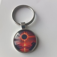 Brelok do kluczy, szkło, krajobraz