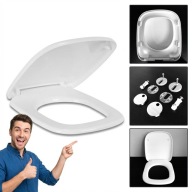 DESKA SEDESOWA WOLNOOPADAJĄCA WYPINANA DUROPLAST BIAŁA KOŁO NOVA PRO GROHE