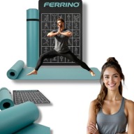 Mata do ćwiczeń Ferrino 186x61x8 cm Fitness Joga Pilates Trening Mocna