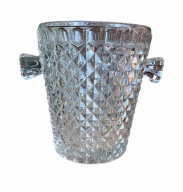 Kryształowy cooler wiaderko do lodu szlif diamentowy vintage PRL kryształ