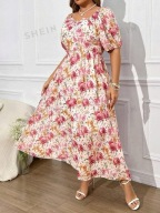 Okazja !_NOWA stylowa WYSZCZUPLAJACA sukienka_RÓŻE_halka eko-jedwab 44/46