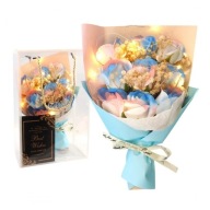 DUŻY BUKIET PACHNĄCYCH RÓŻ MYDLANYCH PREZENT NA WALENTYNKI DZIEŃ KOBIET