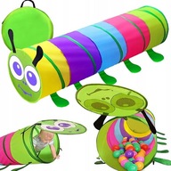 Tunel dla Dzieci Ogrodowy do Domu Gąsienica Samorozkładający Duży Składany