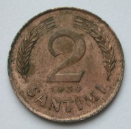 Łotwa 2 santimi 1939