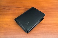 Portfel skórzany, ręcznie wykonany, handmade Bi-fold, 8x10,5cm