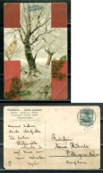 K23954)Karta gratulacyjna: Boze Narodzenie, Wytlaczana Kartka, wyslany 1907