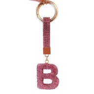 Brelok Różowy Litera B