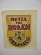 HOTEL pod ORŁEM ZGORZELEC naklejka z PRL lata 70-te
