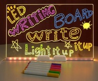 Podświetlana TABLICA Do RYSOWANIA LED PISANIA WIELOKROTNEGO UŻYTKU ŚWIETLNA