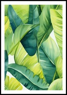 A2 PLAKAT DO SALONU SYPIALNI ŁAZIENKI ZIELONE LIŚCIE STRELICJI STRELICJA 10